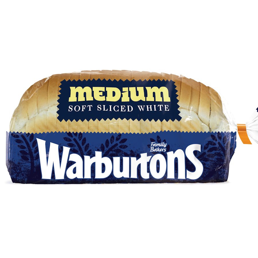 稜 Calories in Warburtons Medium Soft Sliced White