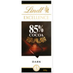 Calories in Lindt Excellence 85% Cocoa Dark