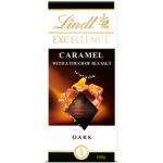 Calories in Lindt Excellence Caramel with a Touch of Sea Salt Dark