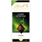 Calories in Lindt Excellence Lime Intense Dark