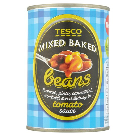 參 Calories in Tesco Mixed Baked Beans in Tomato Sauce