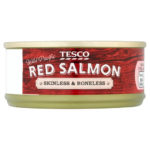 Calories in Tesco Wild Pacific Red Salmon Skinless & Boneless