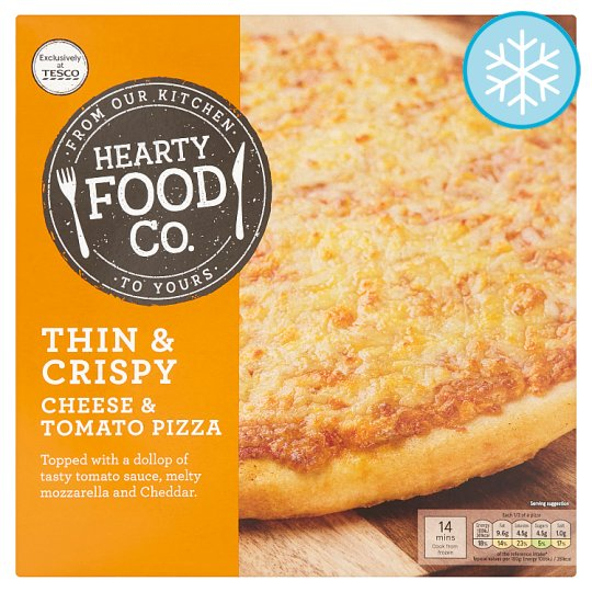 菱 Calories in Hearty Food Co. Thin & Crispy Cheese ...