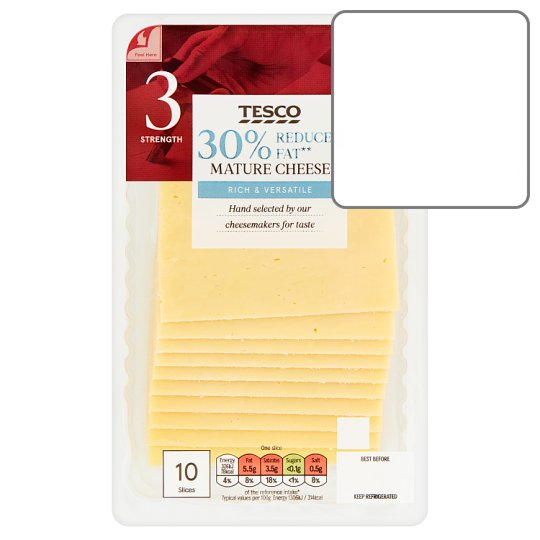 燎 Calories in Tesco 30 Reduced Fat Mature Cheese Rich & Versatile