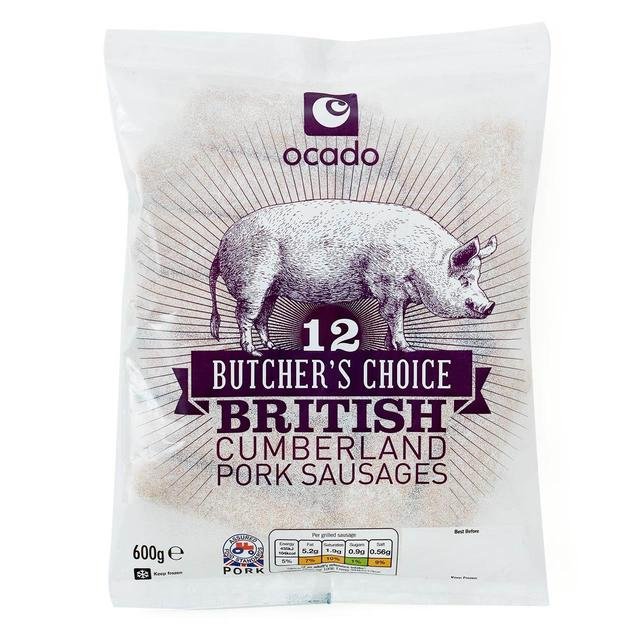 數 Calories in Ocado Butcher's Choice British Cumberland Pork Sausages