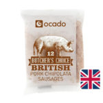 Calories in Ocado Butcher's Choice British Pork Chipolata Sausages