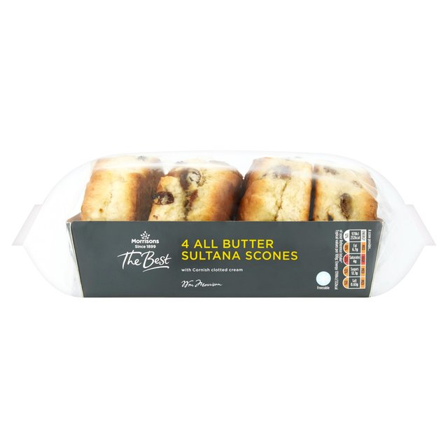 稜 Calories in Morrisons The Best 4 All Butter Sultana Scones