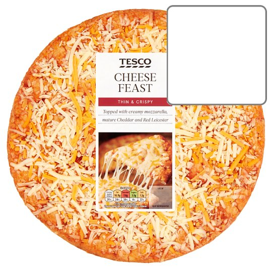 菱 Calories in Tesco Cheese Feast Thin & Crispy