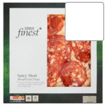 Calories in Tesco Finest Spicy Meat Wood Fired Pizza