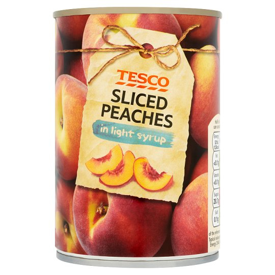 省 Calories in Tesco Sliced Peaches in Light Syrup