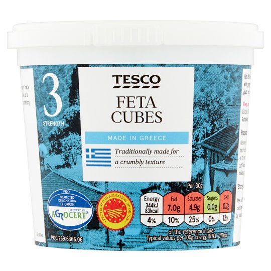 燎 Calories in Tesco Feta Cubes Made in Greece