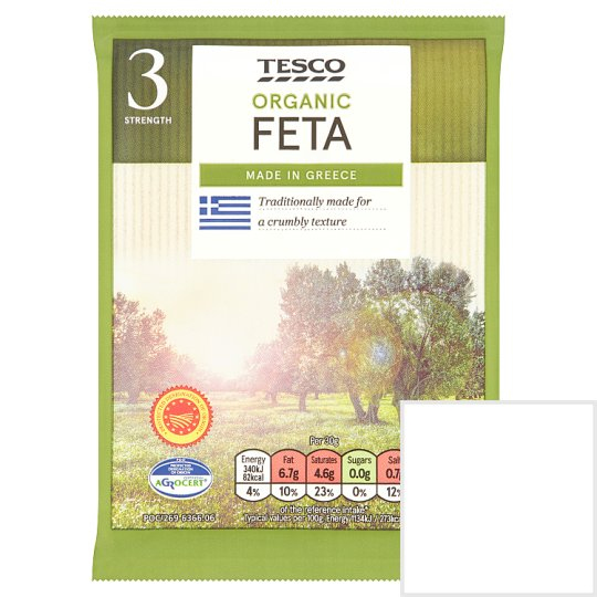 燎 Calories in Tesco Organic Feta Made in Greece