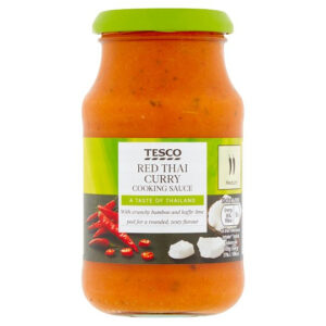 菱 Calories in Tesco Red Thai Curry Cooking Sauce a Taste of Thailand