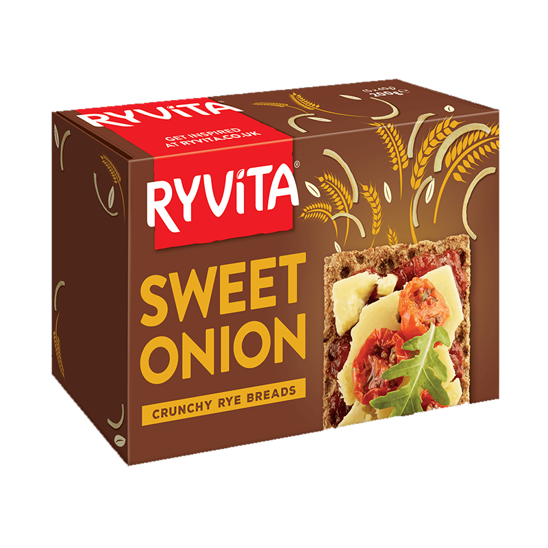 稜 Calories in Ryvita Sweet Onion Crunchy Rye Breads